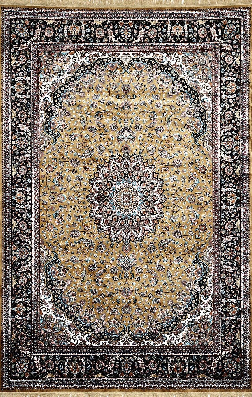 Antique Gold Palace Panel Royal Area Rug, flat view