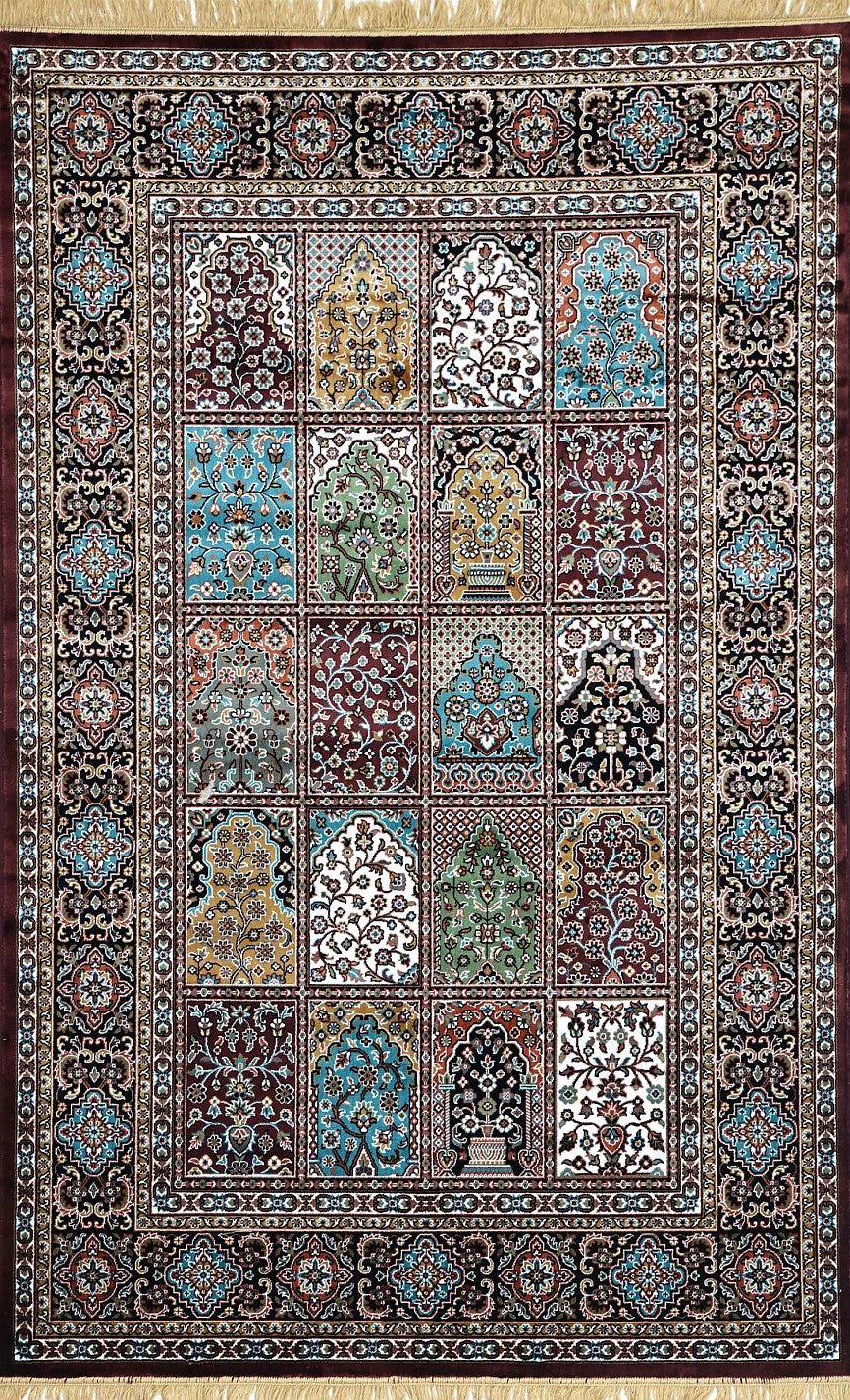 Burgundy Niche Gallery Royal Area Rug, flat view