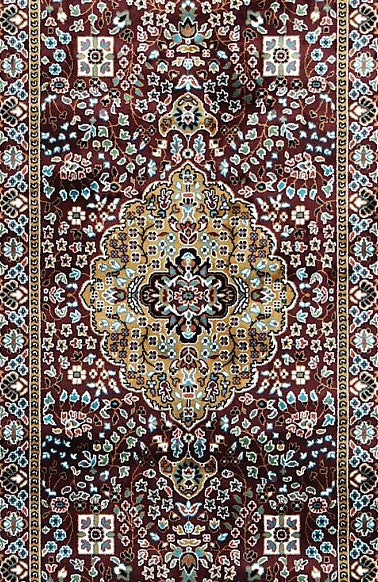 Burgundy Royal Medallion Royal Area Rug pattern detail