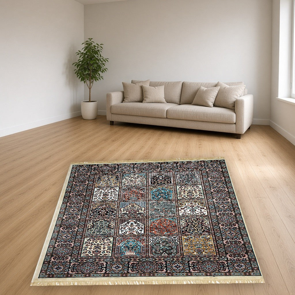 Cream Niche Gallery Royal Area Rug in a living room