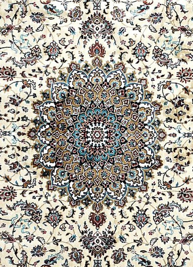 Cream Palace Panel Royal Area Rug pattern detail