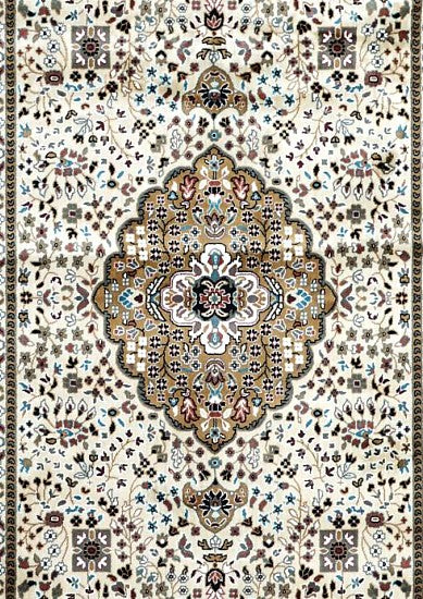 Cream Royal Medallion Royal Area Rug pattern detail