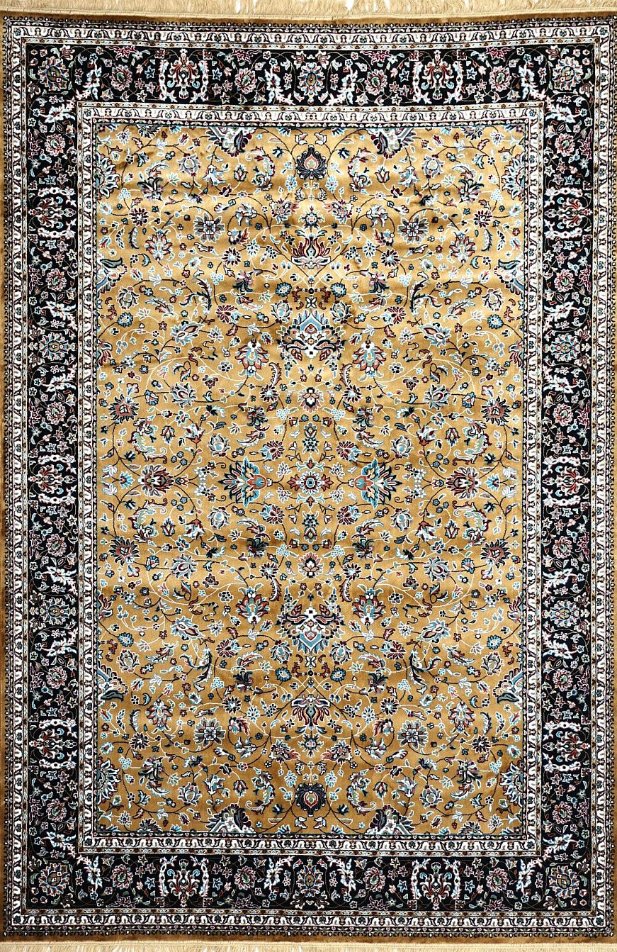 Gold Court Floral Royal Area Rug, flat view