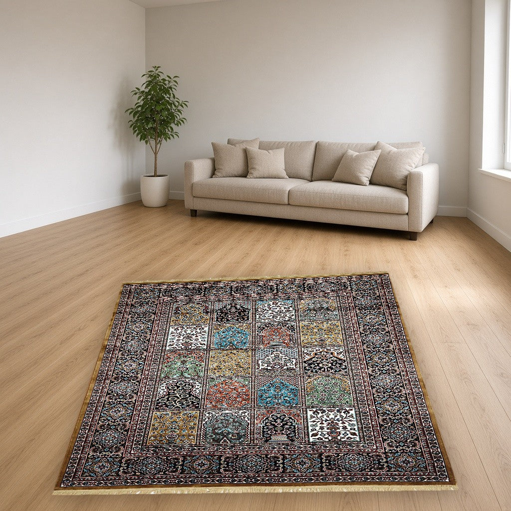 Gold Niche Gallery Royal Area Rug in a living room