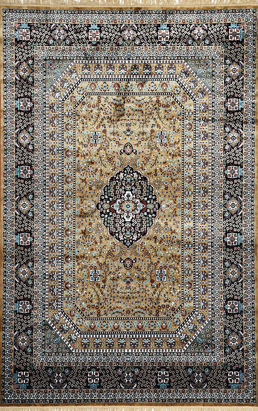 Gold Royal Medallion Royal Area Rug, flat view