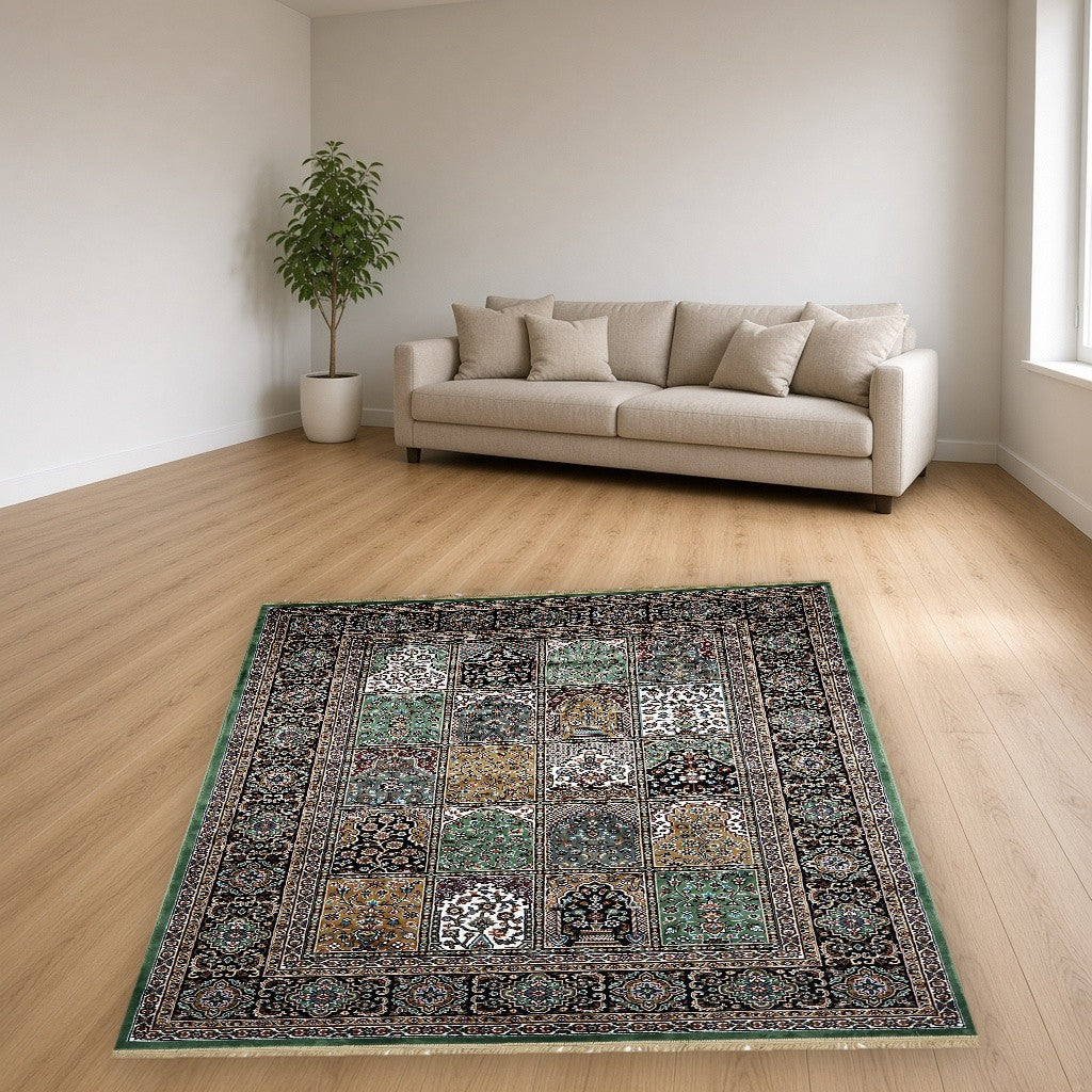 Green Niche Gallery Royal Area Rug in a living room
