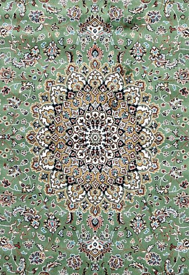Green Palace Panel Royal Area Rug pattern detail
