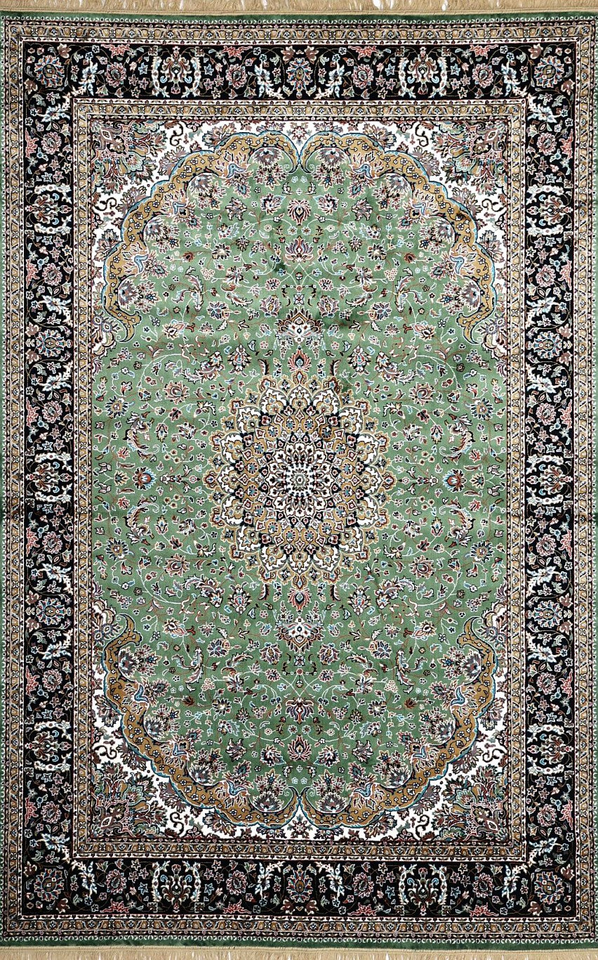 Green Palace Panel Royal Area Rug, flat view