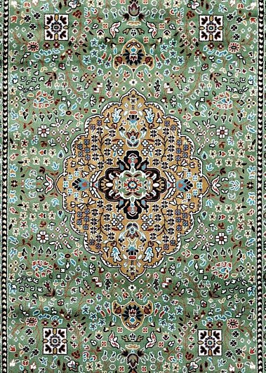 Green Royal Medallion Royal Area Rug pattern detail