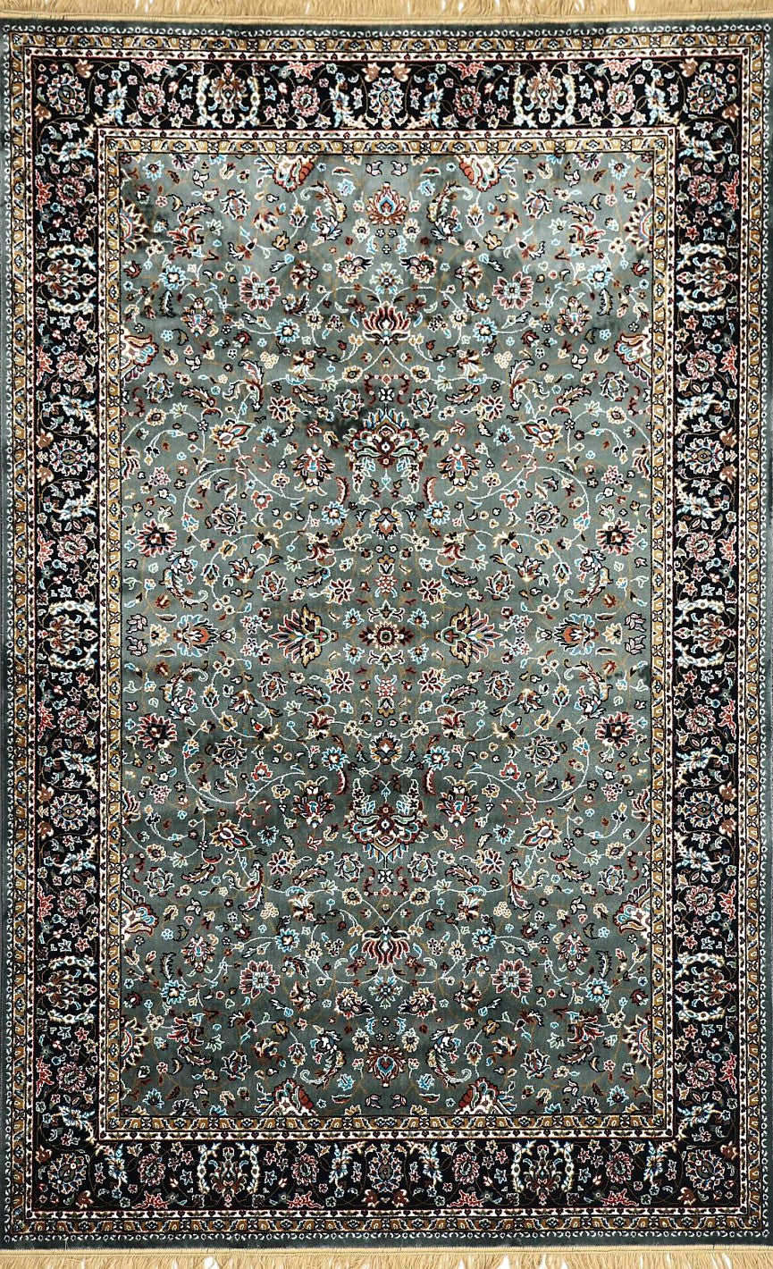 Grey Court Floral Royal Area Rug, flat view