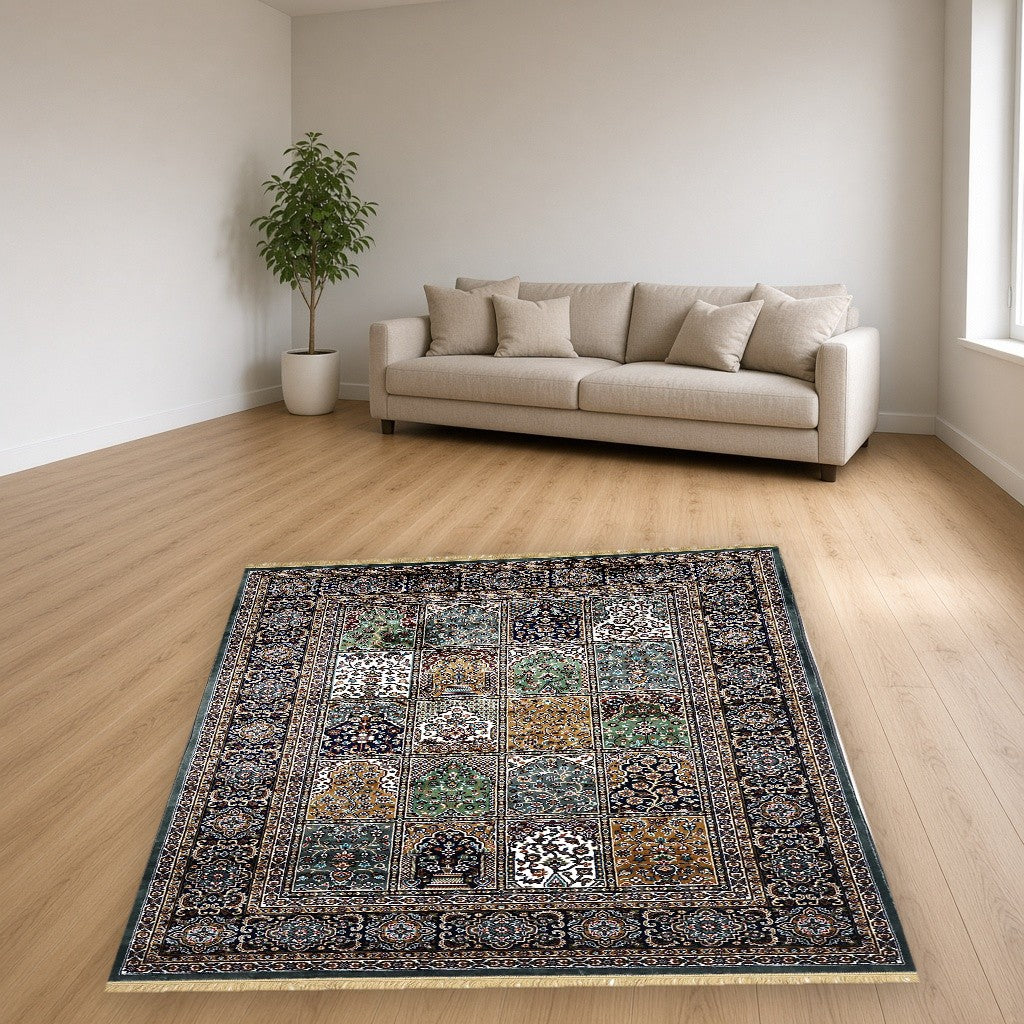 Grey Niche Gallery Royal Area Rug in a living room
