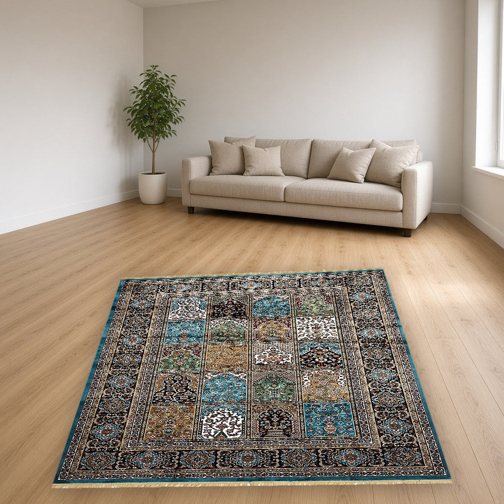 Medium Blue Niche Gallery Royal Area Rug in a living room