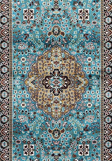 Medium Blue Royal Medallion Royal Area Rug pattern detail