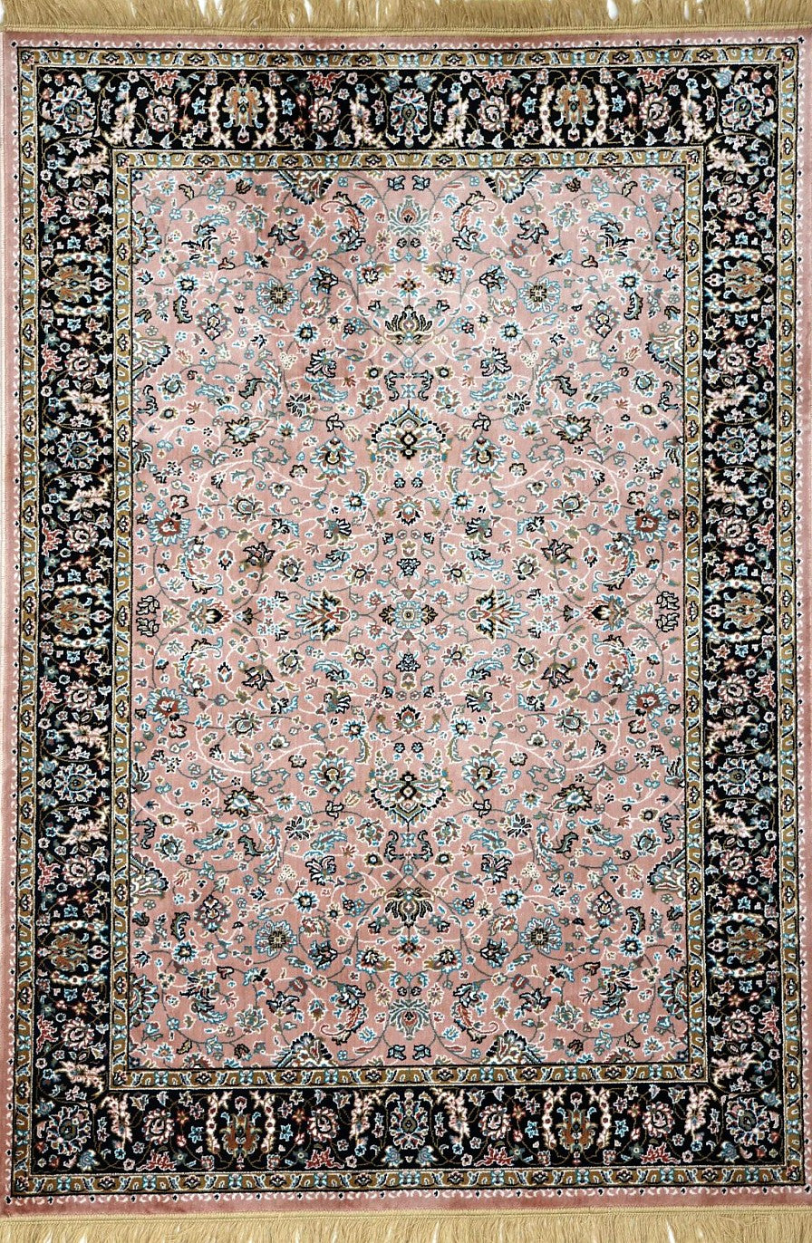 Pink Court Floral Royal Area Rug, flat view