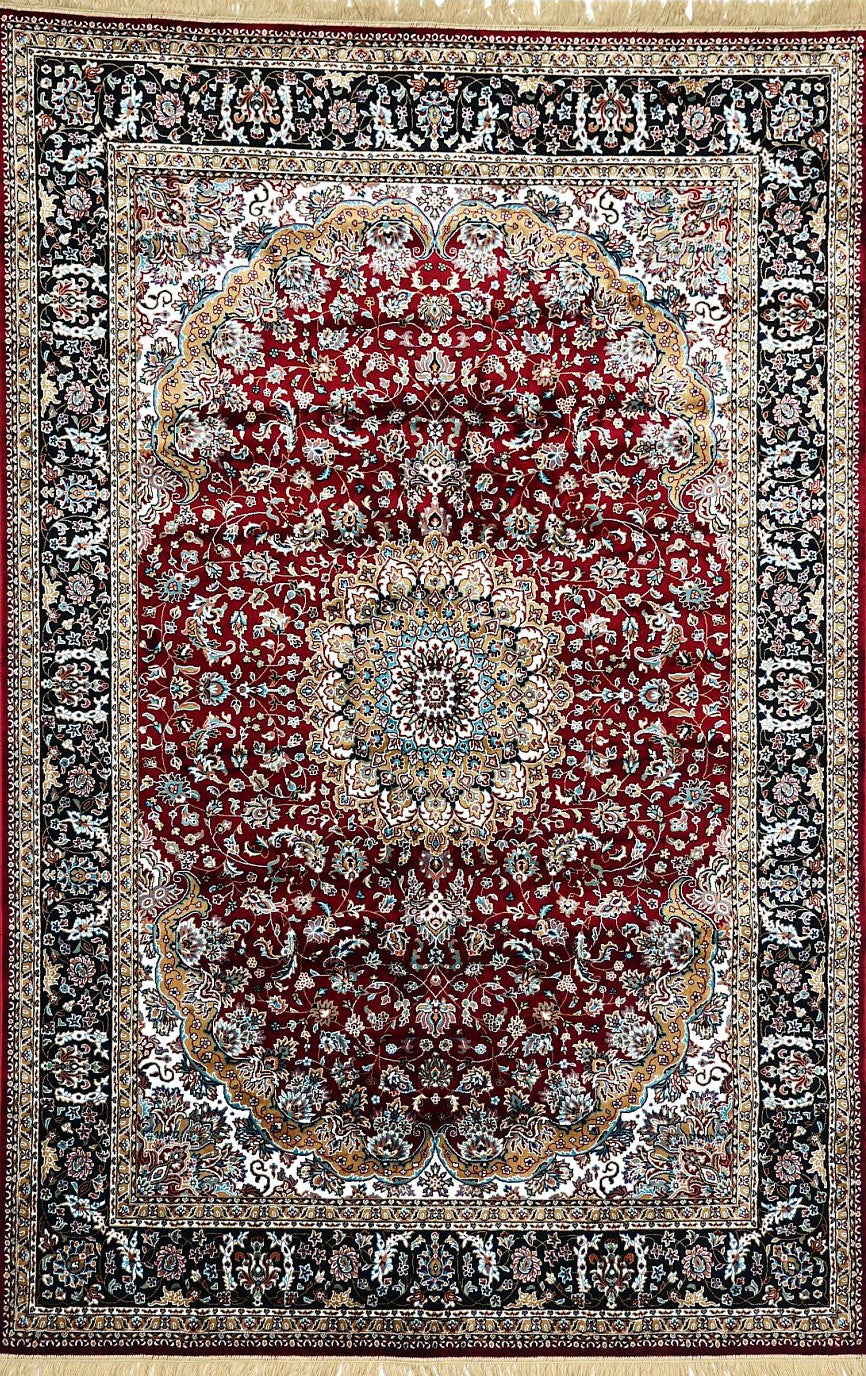 Red Palace Panel Royal Area Rug, flat view