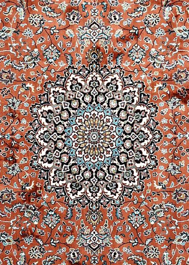 Rust Palace Panel Royal Area Rug pattern detail