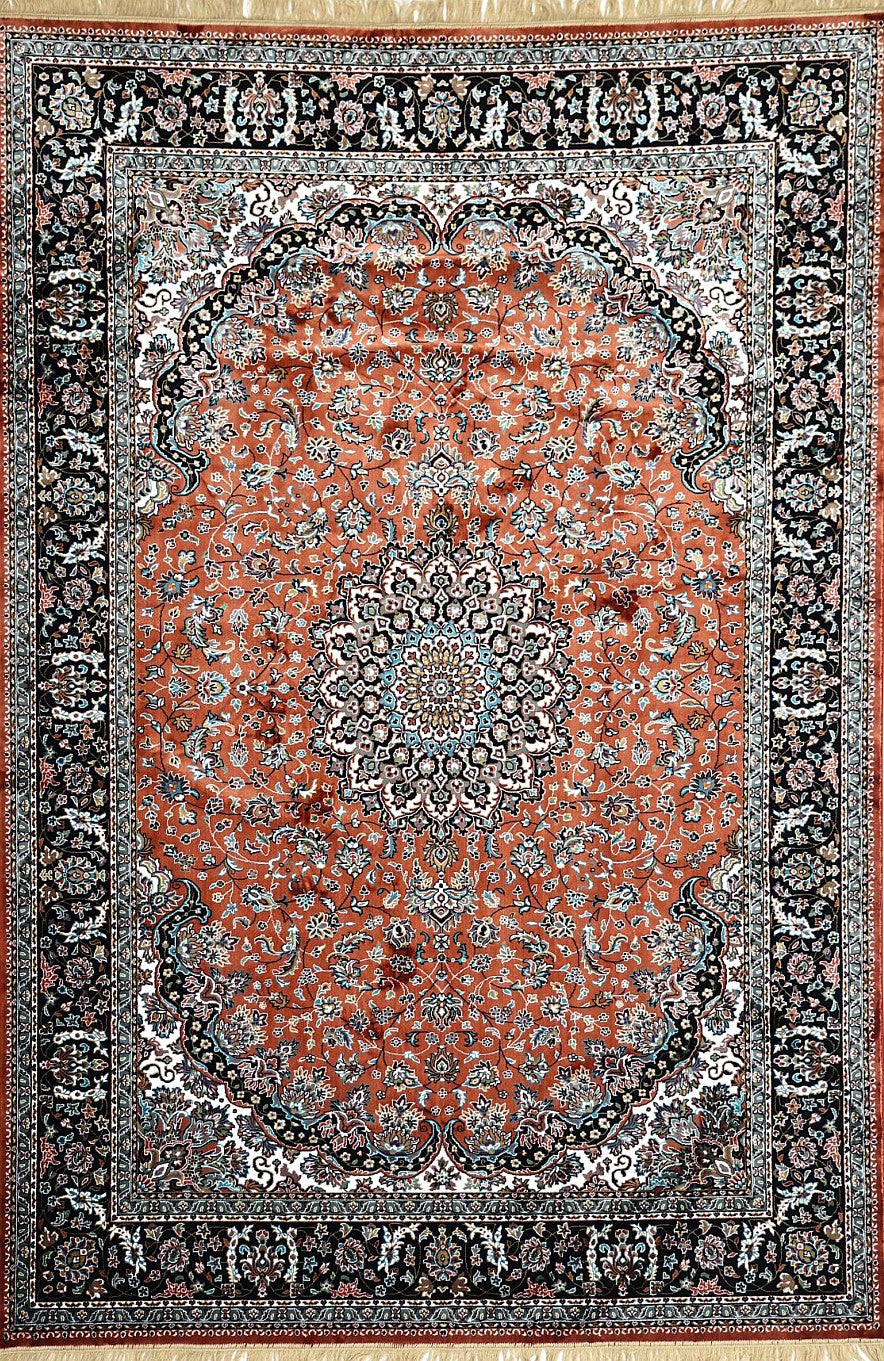 Rust Palace Panel Royal Area Rug, flat view