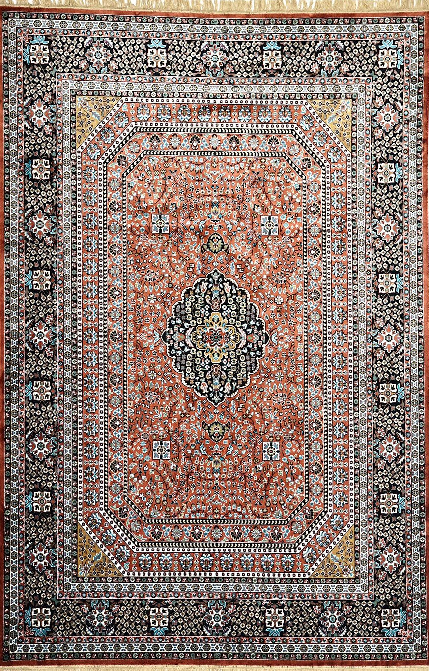 Rust Royal Medallion Royal Area Rug, flat view