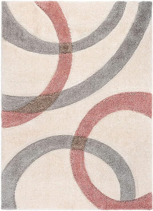 Blush Arc Shaggy Rug