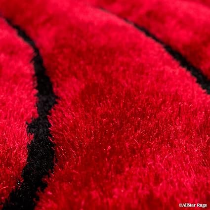 Crimson Arc Shaggy Rug