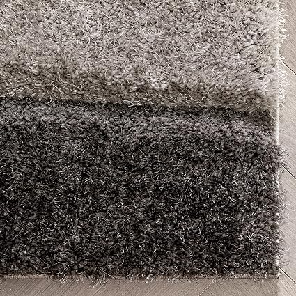 Mustard Band Shaggy Rug