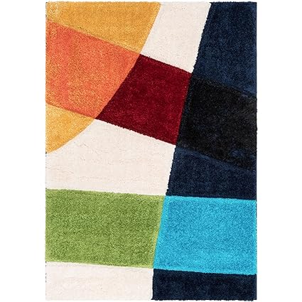 Spectrum Block Shaggy Rug