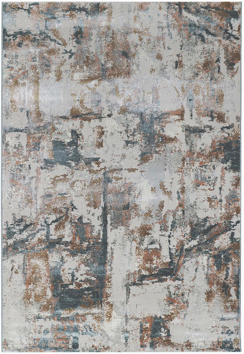 Concrete Grain Abstract Area Rug, flat view