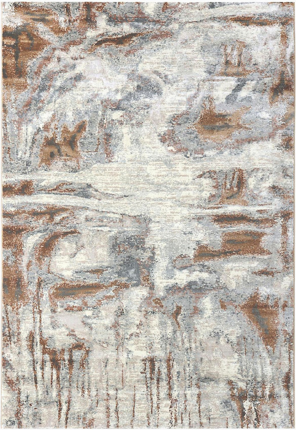 Copper Drift Abstract Area Rug, flat view