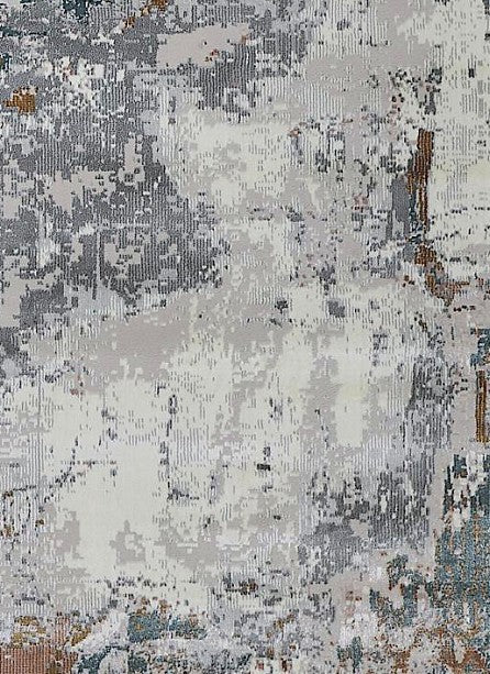 Indigo Patch Abstract Area Rug pattern detail