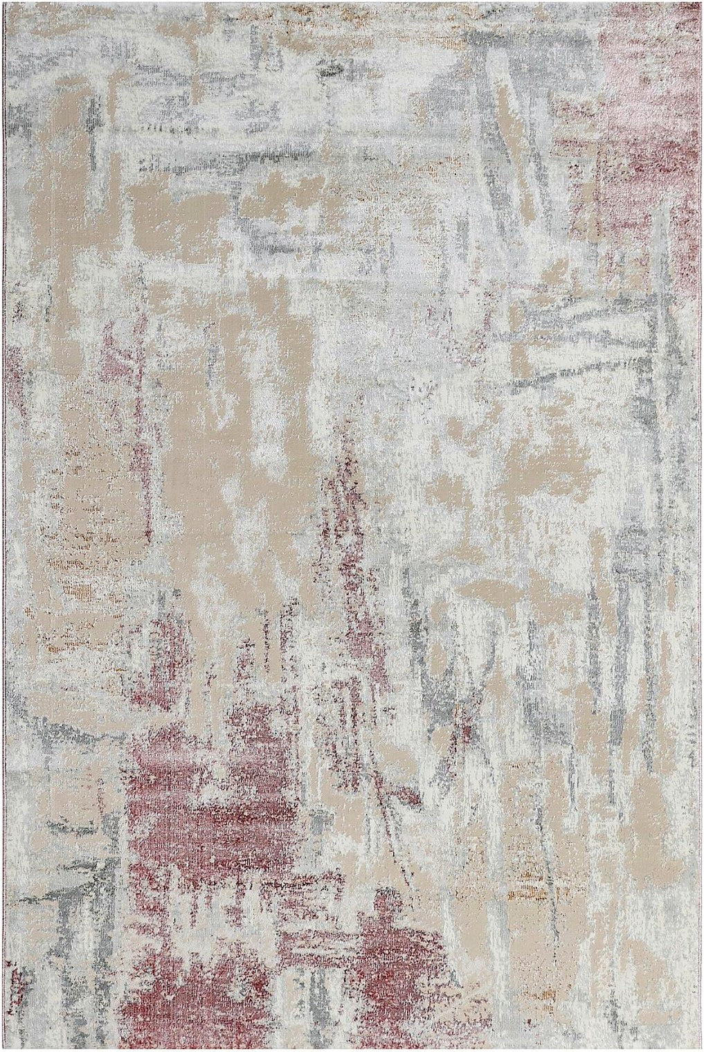 Magenta Streak Abstract Area Rug, flat view