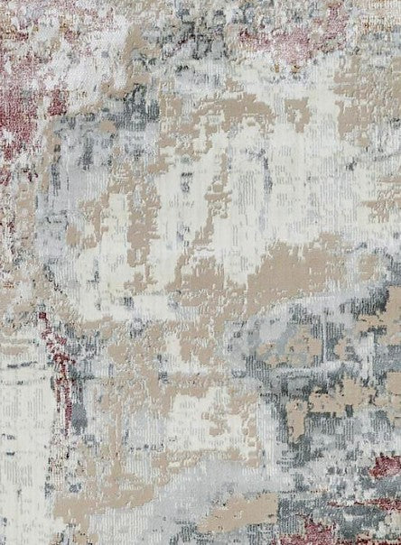 Rose Charcoal Splash Abstract Area Rug pattern detail