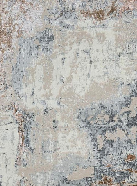 Terracotta Mix Abstract Area Rug pattern detail