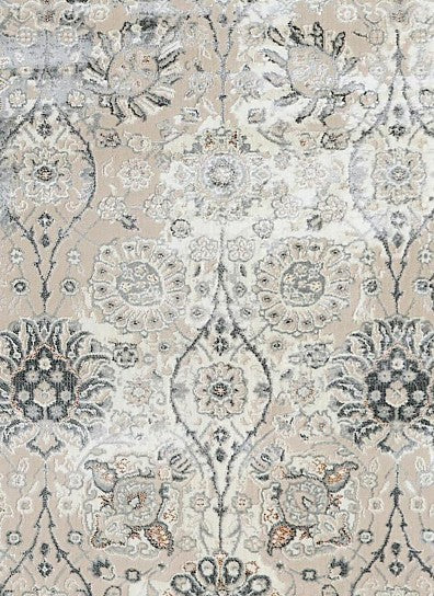 Burgundy Border Vintage Area Rug pattern detail