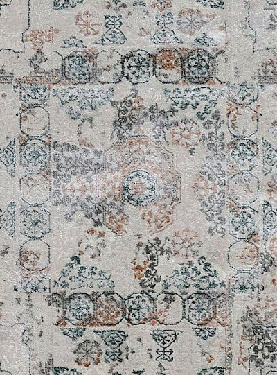 Fragmented Garden Vintage Area Rug pattern detail