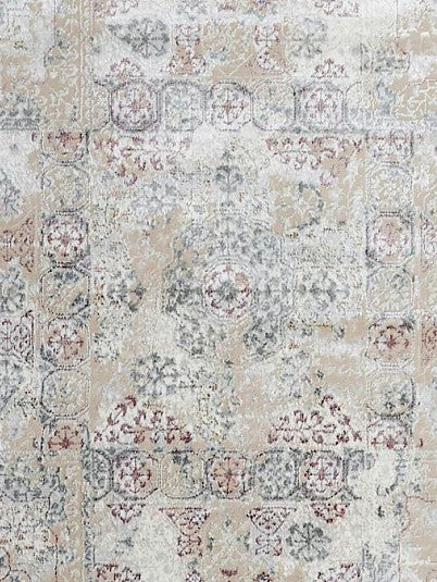 Sunbleached Border Vintage Area Rug pattern detail