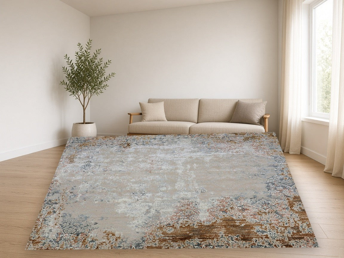 Weathered Earth Vintage Area Rug in a living room